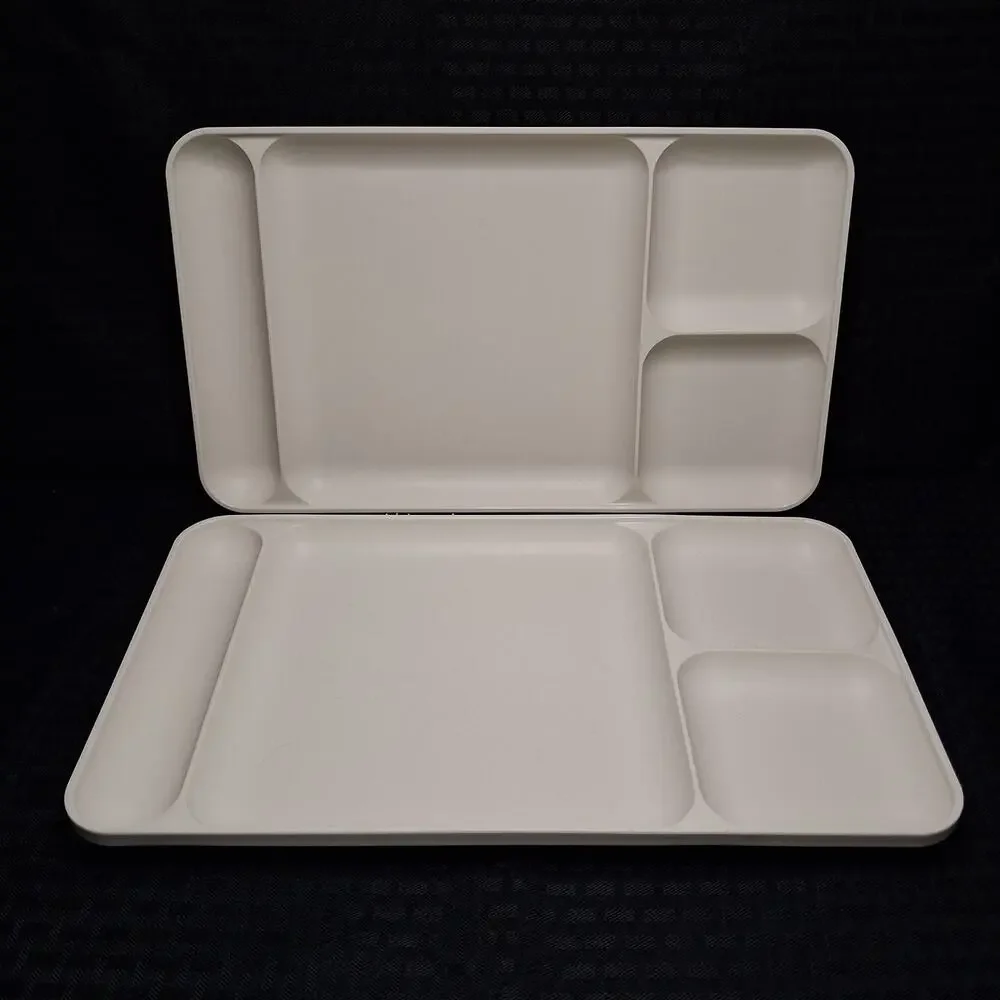 Tupperware #1535 Divided 15x9 Serving Trays Camping Picnic Cafeteria Set 2